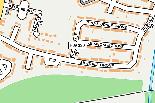 HU9 3SD map - OS OpenMap – Local (Ordnance Survey)