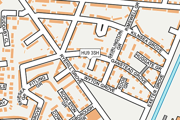 HU9 3SH map - OS OpenMap – Local (Ordnance Survey)