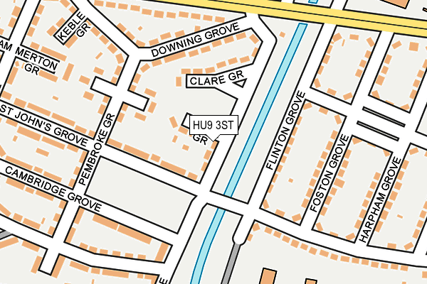 HU9 3ST map - OS OpenMap – Local (Ordnance Survey)