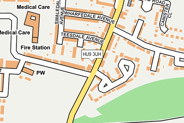 HU9 3UH map - OS OpenMap – Local (Ordnance Survey)