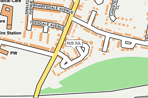 HU9 3UL map - OS OpenMap – Local (Ordnance Survey)