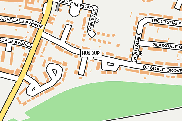 HU9 3UP map - OS OpenMap – Local (Ordnance Survey)