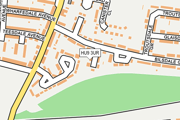 HU9 3UR map - OS OpenMap – Local (Ordnance Survey)
