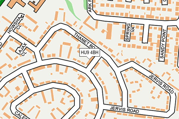 HU9 4BH map - OS OpenMap – Local (Ordnance Survey)