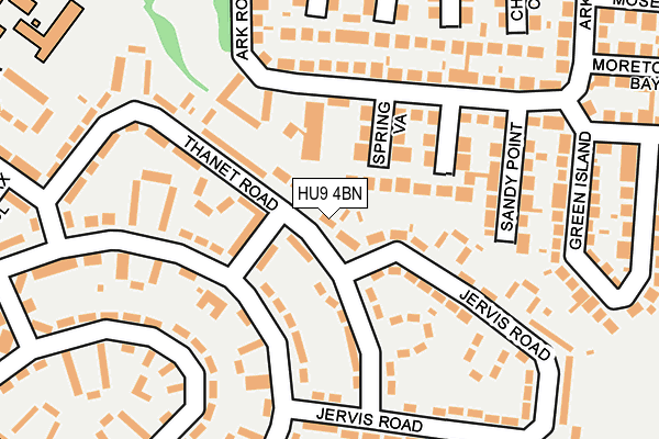 HU9 4BN map - OS OpenMap – Local (Ordnance Survey)