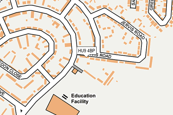 HU9 4BP map - OS OpenMap – Local (Ordnance Survey)