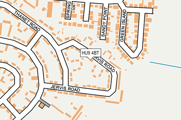 HU9 4BT map - OS OpenMap – Local (Ordnance Survey)