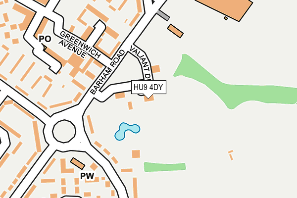HU9 4DY map - OS OpenMap – Local (Ordnance Survey)