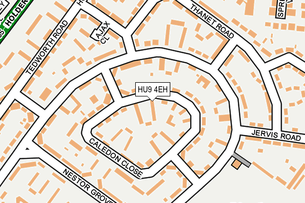HU9 4EH map - OS OpenMap – Local (Ordnance Survey)