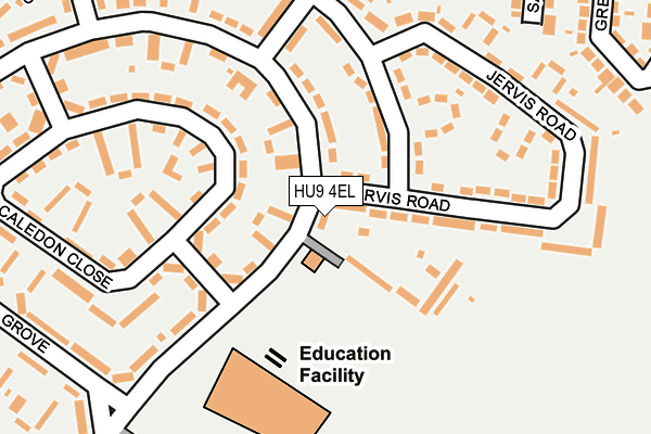 HU9 4EL map - OS OpenMap – Local (Ordnance Survey)