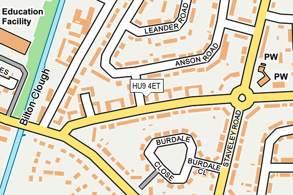 HU9 4ET map - OS OpenMap – Local (Ordnance Survey)