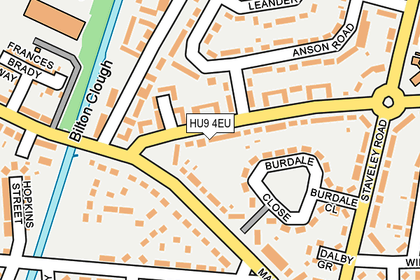 HU9 4EU map - OS OpenMap – Local (Ordnance Survey)