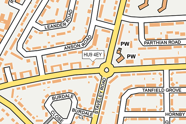 HU9 4EY map - OS OpenMap – Local (Ordnance Survey)