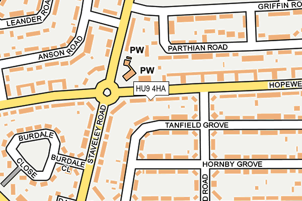 HU9 4HA map - OS OpenMap – Local (Ordnance Survey)