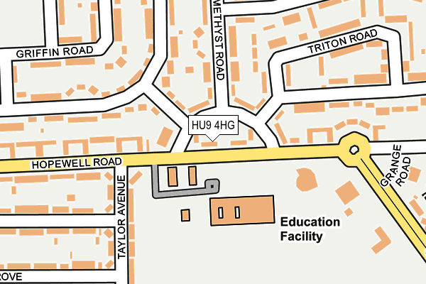 HU9 4HG map - OS OpenMap – Local (Ordnance Survey)