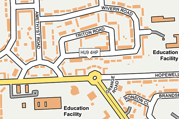 HU9 4HP map - OS OpenMap – Local (Ordnance Survey)