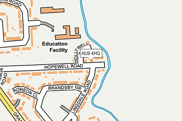 HU9 4HQ map - OS OpenMap – Local (Ordnance Survey)