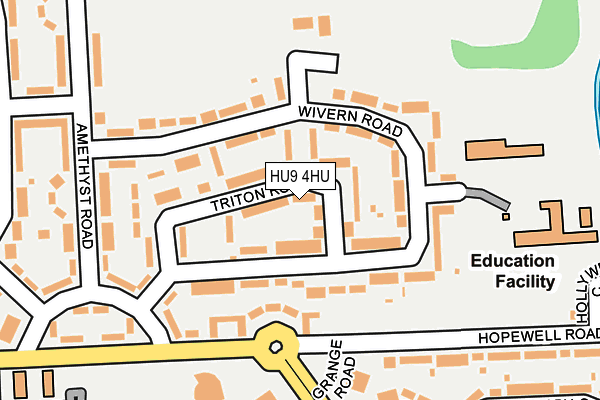 HU9 4HU map - OS OpenMap – Local (Ordnance Survey)