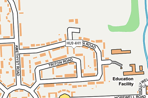 HU9 4HY map - OS OpenMap – Local (Ordnance Survey)