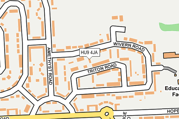 HU9 4JA map - OS OpenMap – Local (Ordnance Survey)