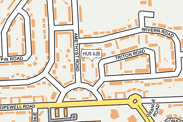 HU9 4JB map - OS OpenMap – Local (Ordnance Survey)