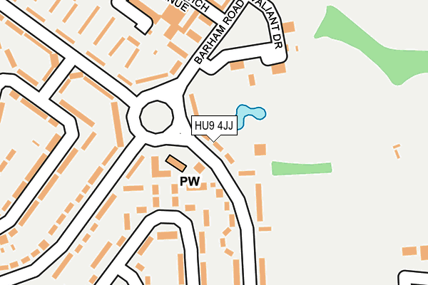 HU9 4JJ map - OS OpenMap – Local (Ordnance Survey)