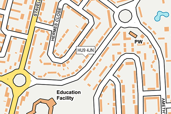 HU9 4JN map - OS OpenMap – Local (Ordnance Survey)