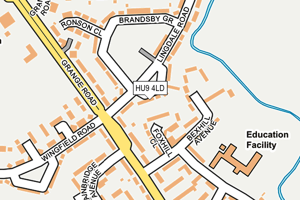 HU9 4LD map - OS OpenMap – Local (Ordnance Survey)