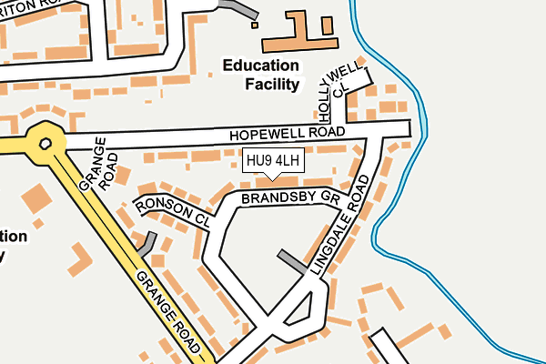 HU9 4LH map - OS OpenMap – Local (Ordnance Survey)