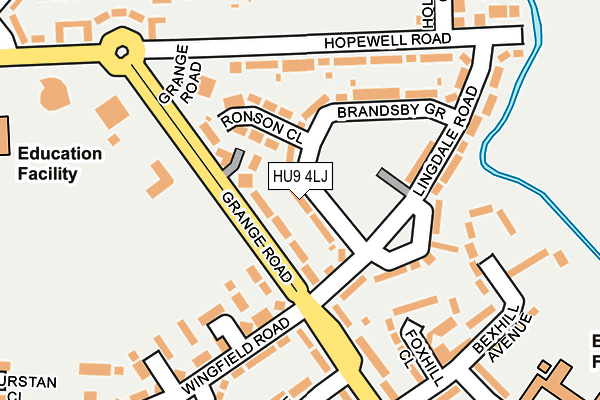 HU9 4LJ map - OS OpenMap – Local (Ordnance Survey)