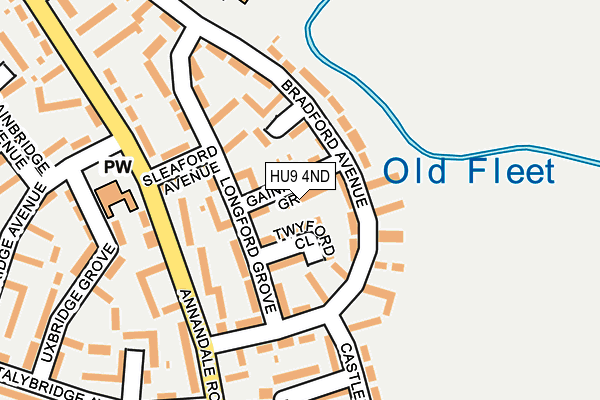 HU9 4ND map - OS OpenMap – Local (Ordnance Survey)