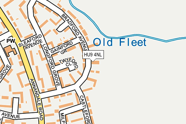 HU9 4NL map - OS OpenMap – Local (Ordnance Survey)