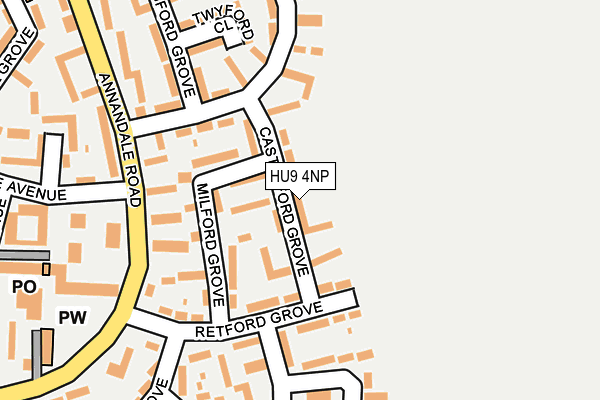 HU9 4NP map - OS OpenMap – Local (Ordnance Survey)