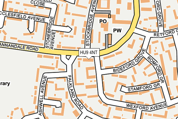 HU9 4NT map - OS OpenMap – Local (Ordnance Survey)