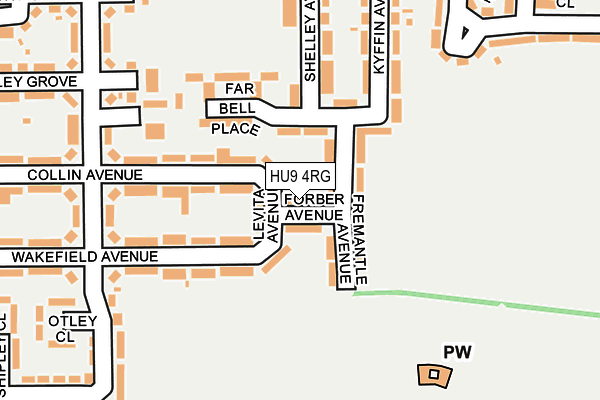 HU9 4RG map - OS OpenMap – Local (Ordnance Survey)