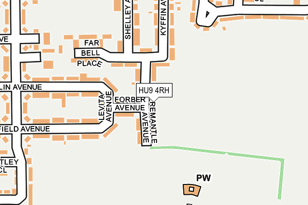 HU9 4RH map - OS OpenMap – Local (Ordnance Survey)