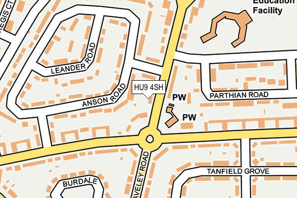 HU9 4SH map - OS OpenMap – Local (Ordnance Survey)