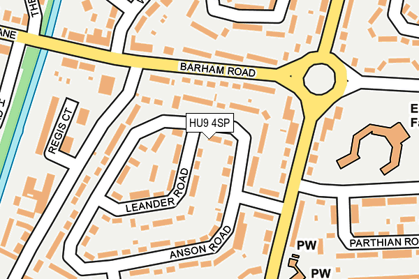 HU9 4SP map - OS OpenMap – Local (Ordnance Survey)