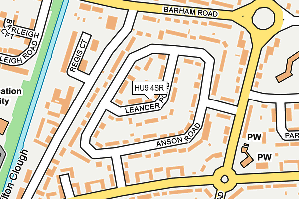 HU9 4SR map - OS OpenMap – Local (Ordnance Survey)