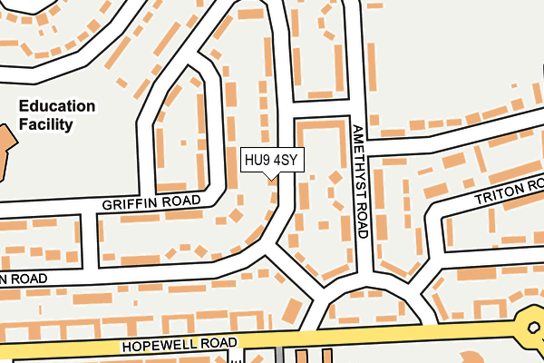 HU9 4SY map - OS OpenMap – Local (Ordnance Survey)