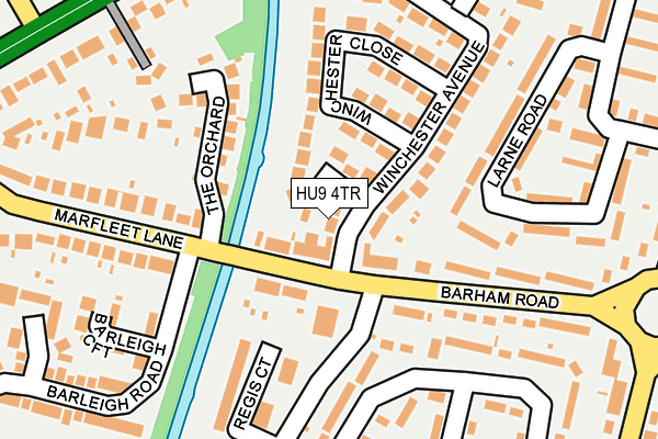 HU9 4TR map - OS OpenMap – Local (Ordnance Survey)