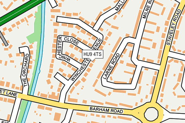 HU9 4TS map - OS OpenMap – Local (Ordnance Survey)