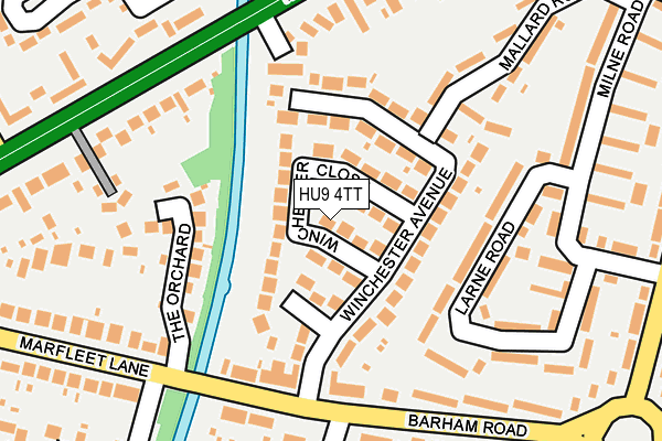 HU9 4TT map - OS OpenMap – Local (Ordnance Survey)