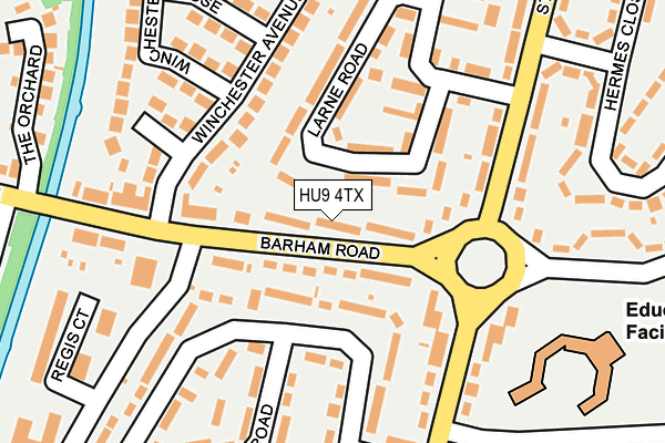 HU9 4TX map - OS OpenMap – Local (Ordnance Survey)