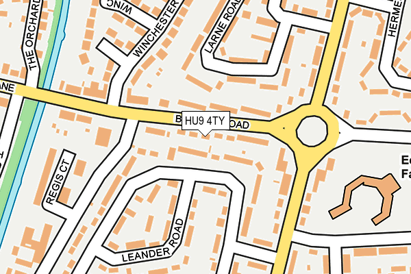HU9 4TY map - OS OpenMap – Local (Ordnance Survey)