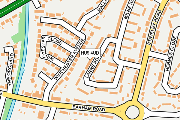 HU9 4UD map - OS OpenMap – Local (Ordnance Survey)