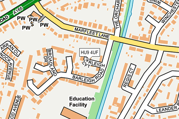 HU9 4UF map - OS OpenMap – Local (Ordnance Survey)