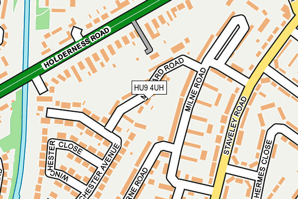 HU9 4UH map - OS OpenMap – Local (Ordnance Survey)