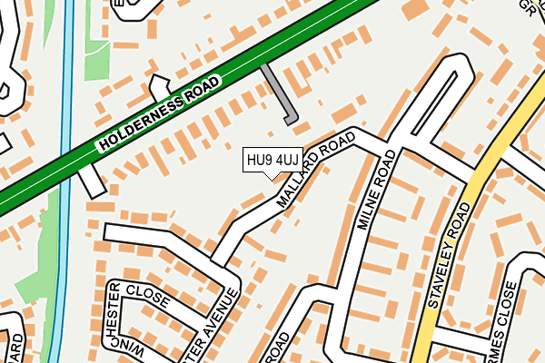 HU9 4UJ map - OS OpenMap – Local (Ordnance Survey)