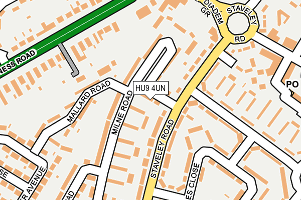 HU9 4UN map - OS OpenMap – Local (Ordnance Survey)